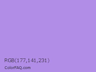 RGB 177,141,231 Color Image