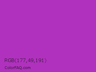 RGB 177,49,191 Color Image