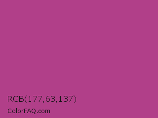RGB 177,63,137 Color Image