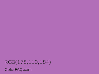 RGB 178,110,184 Color Image