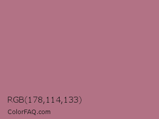 RGB 178,114,133 Color Image