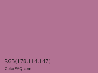 RGB 178,114,147 Color Image