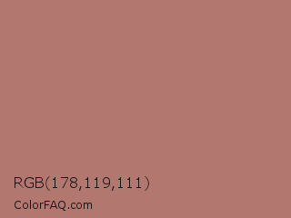 RGB 178,119,111 Color Image