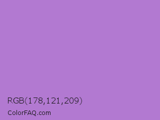 RGB 178,121,209 Color Image