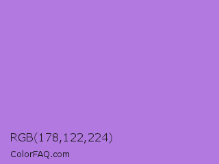 RGB 178,122,224 Color Image