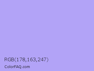 RGB 178,163,247 Color Image