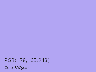 RGB 178,165,243 Color Image