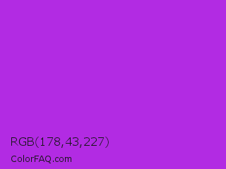 RGB 178,43,227 Color Image