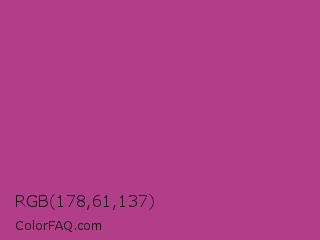 RGB 178,61,137 Color Image