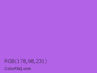RGB 178,98,231 Color Image