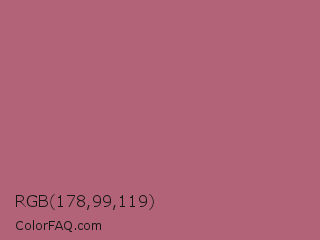 RGB 178,99,119 Color Image
