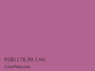 RGB 178,99,144 Color Image