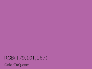 RGB 179,101,167 Color Image