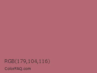 RGB 179,104,116 Color Image