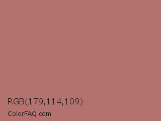 RGB 179,114,109 Color Image