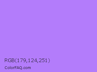 RGB 179,124,251 Color Image