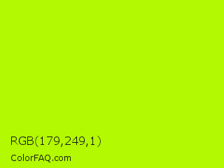RGB 179,249,1 Color Image