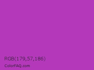RGB 179,57,186 Color Image