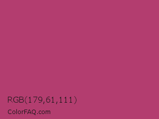 RGB 179,61,111 Color Image