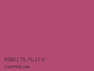 RGB 179,76,114 Color Image