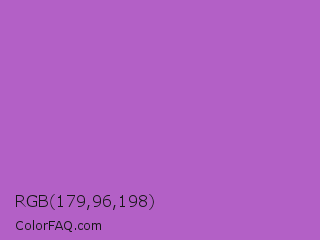 RGB 179,96,198 Color Image