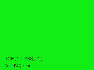 RGB 17,238,21 Color Image