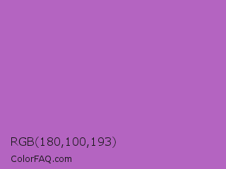 RGB 180,100,193 Color Image