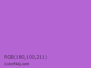 RGB 180,100,211 Color Image