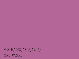 RGB 180,102,152 Color Image