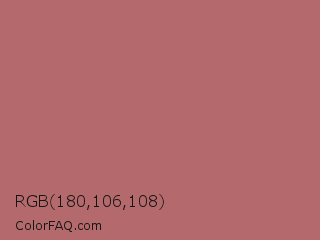 RGB 180,106,108 Color Image