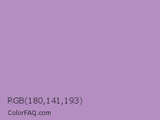 RGB 180,141,193 Color Image