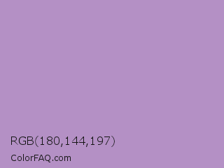 RGB 180,144,197 Color Image