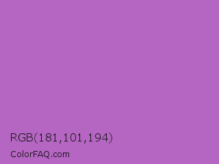 RGB 181,101,194 Color Image