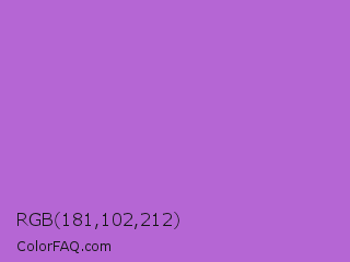 RGB 181,102,212 Color Image