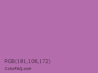RGB 181,108,172 Color Image
