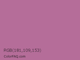 RGB 181,109,153 Color Image