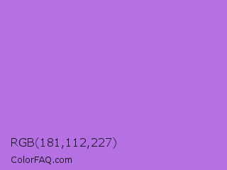 RGB 181,112,227 Color Image