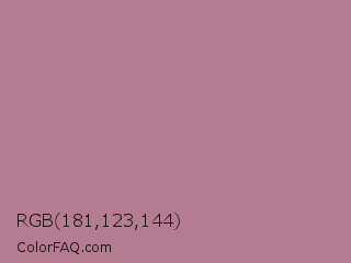 RGB 181,123,144 Color Image
