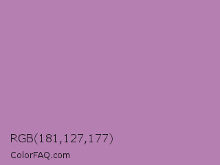 RGB 181,127,177 Color Image