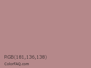 RGB 181,136,138 Color Image