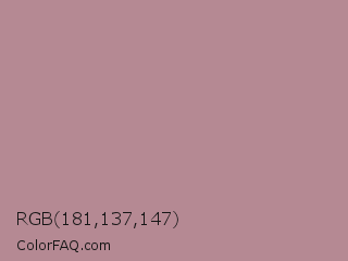 RGB 181,137,147 Color Image
