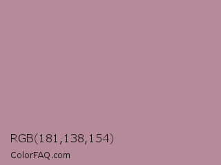 RGB 181,138,154 Color Image