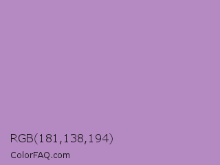 RGB 181,138,194 Color Image