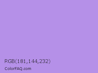 RGB 181,144,232 Color Image