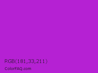 RGB 181,33,211 Color Image