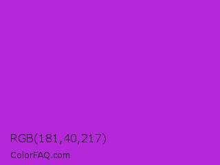 RGB 181,40,217 Color Image