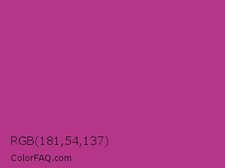 RGB 181,54,137 Color Image