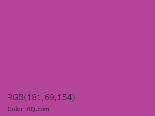 RGB 181,69,154 Color Image