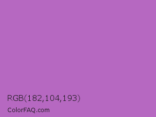 RGB 182,104,193 Color Image