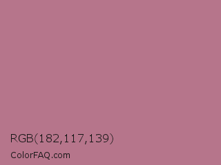 RGB 182,117,139 Color Image
